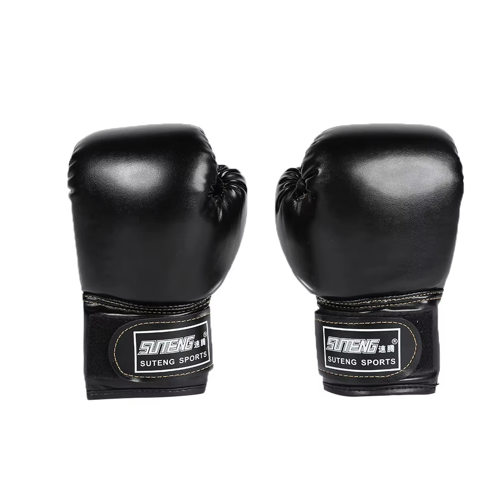 1 Pair Kids Boxing Gloves Children Punching Training Sparring Comfortable Adjustable Fighting Mitts Hand Protector Black