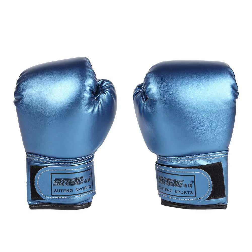 1 Pair Kids Boxing Gloves Children Punching Training Sparring Comfortable Adjustable Fighting Mitts Hand Protector Black