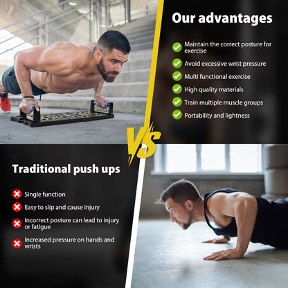 Foldable Push up Board, 24-In-1 Multi-Function Home Workout Equipment, Burn Fat Strength Training Equipment for Exercise
