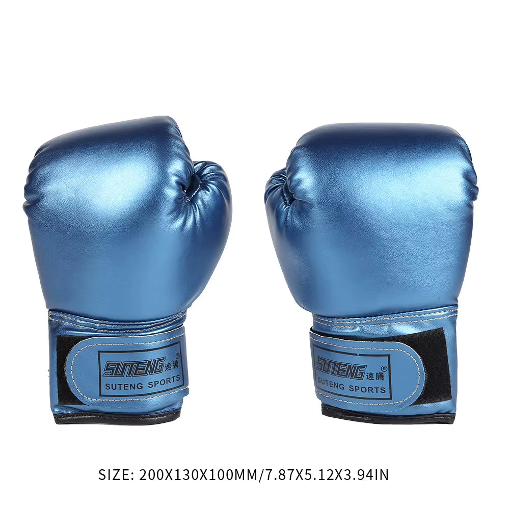1 Pair Kids Boxing Gloves Children Punching Training Sparring Comfortable Adjustable Fighting Mitts Hand Protector Black