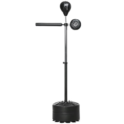 Free Standing Speed Bag, Height Adjustable Boxing Punching Bag W/ Stand, Reflex Bar