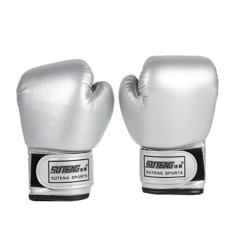 1 Pair Kids Boxing Gloves Children Punching Training Sparring Comfortable Adjustable Fighting Mitts Hand Protector Black