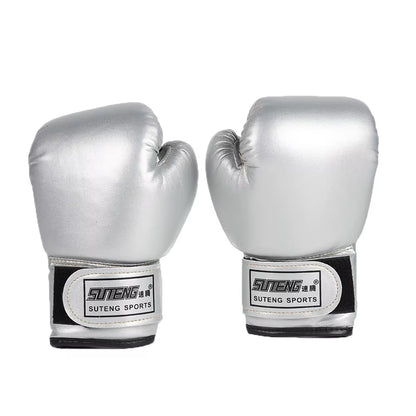 1 Pair Kids Boxing Gloves Children Punching Training Sparring Comfortable Adjustable Fighting Mitts Hand Protector Black