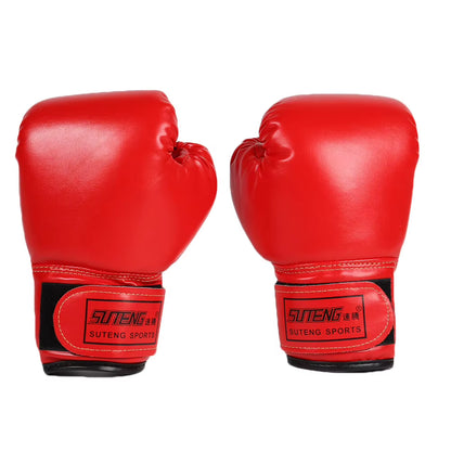 1 Pair Kids Boxing Gloves Children Punching Training Sparring Comfortable Adjustable Fighting Mitts Hand Protector Black
