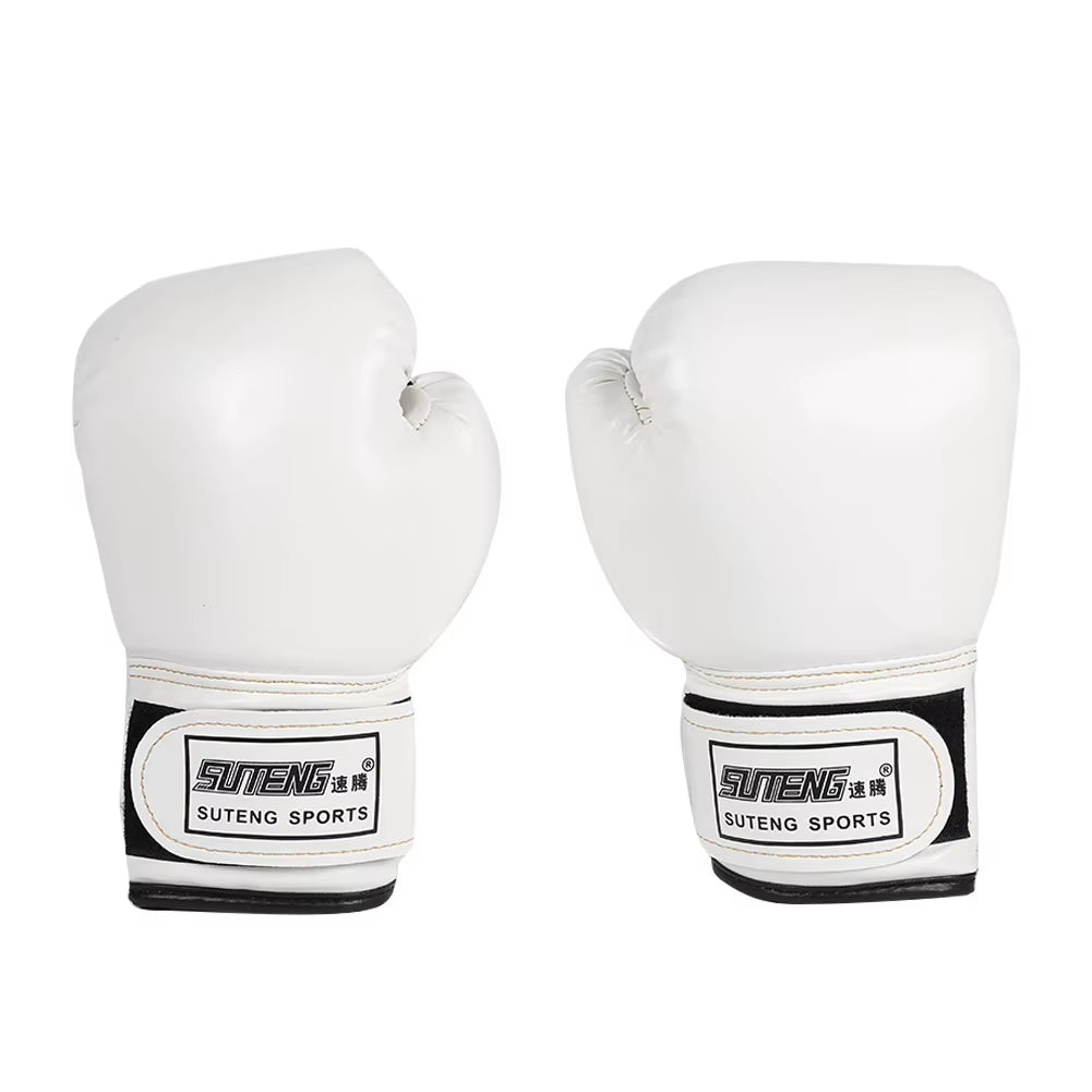 1 Pair Kids Boxing Gloves Children Punching Training Sparring Comfortable Adjustable Fighting Mitts Hand Protector Black